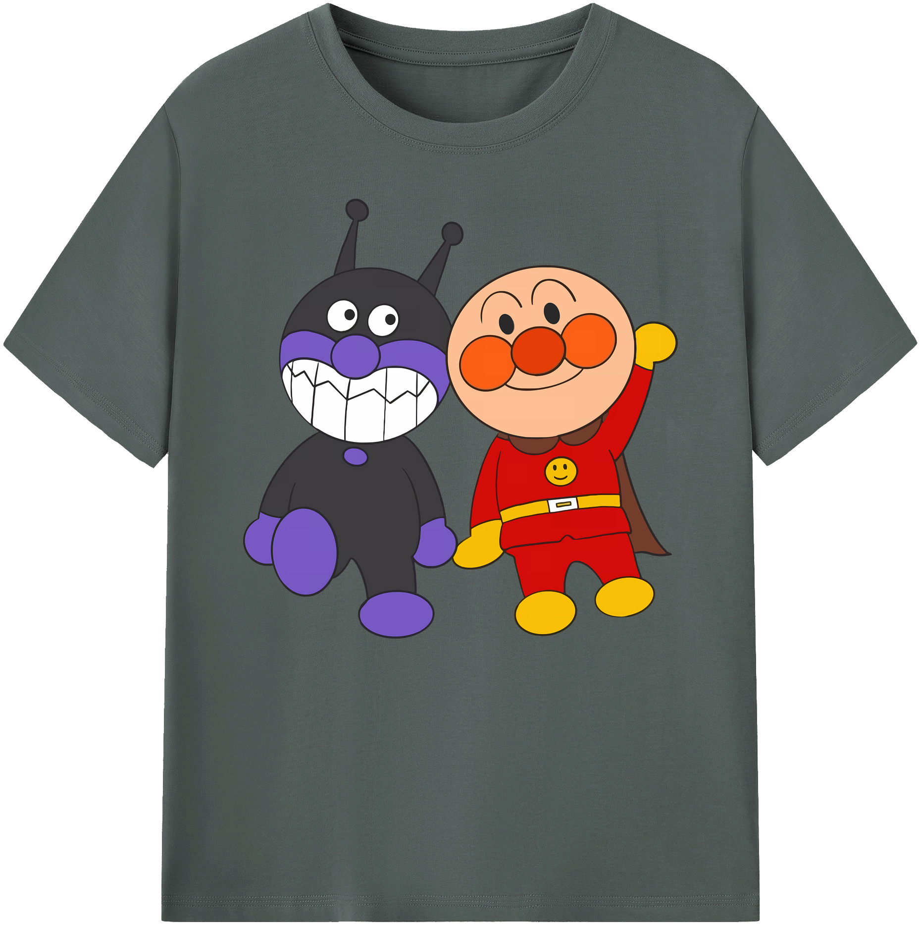 （画像用） アンパンマン Anpanman 綿100％ メンズ半袖Tシャツ｜肌触りやわらか＆通気性